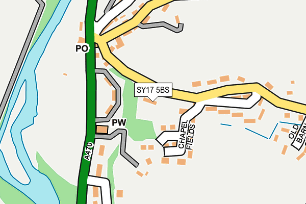 SY17 5BS map - OS OpenMap – Local (Ordnance Survey)