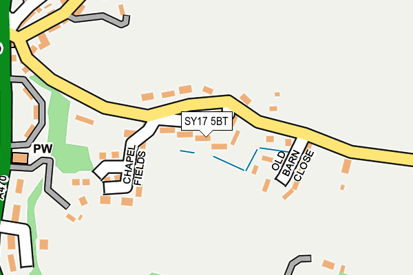 SY17 5BT map - OS OpenMap – Local (Ordnance Survey)