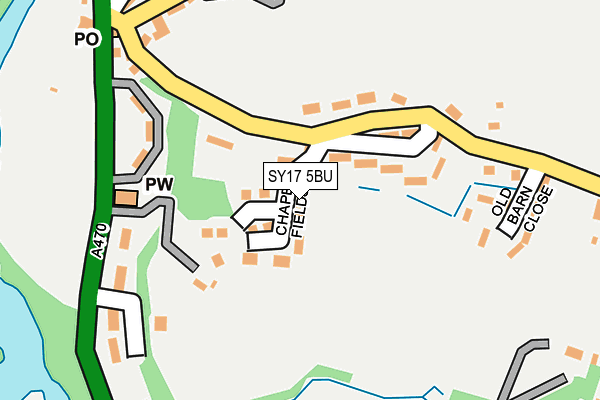 SY17 5BU map - OS OpenMap – Local (Ordnance Survey)