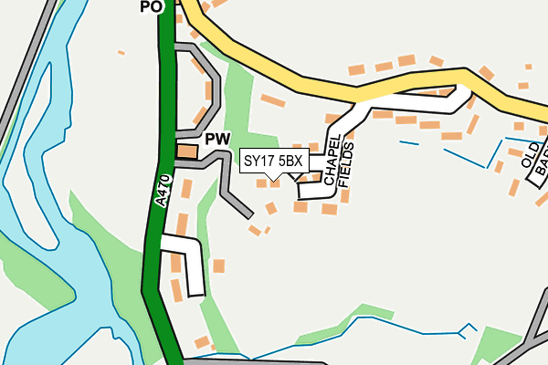 SY17 5BX map - OS OpenMap – Local (Ordnance Survey)