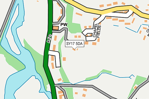 SY17 5DA map - OS OpenMap – Local (Ordnance Survey)