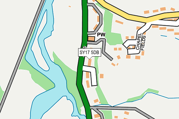 SY17 5DB map - OS OpenMap – Local (Ordnance Survey)