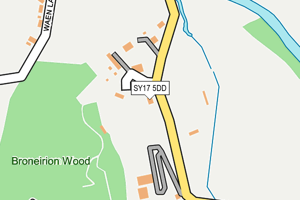 SY17 5DD map - OS OpenMap – Local (Ordnance Survey)