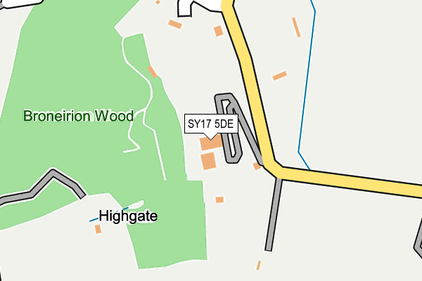 SY17 5DE map - OS OpenMap – Local (Ordnance Survey)