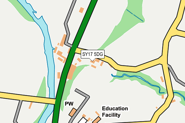 SY17 5DG map - OS OpenMap – Local (Ordnance Survey)