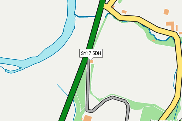 SY17 5DH map - OS OpenMap – Local (Ordnance Survey)
