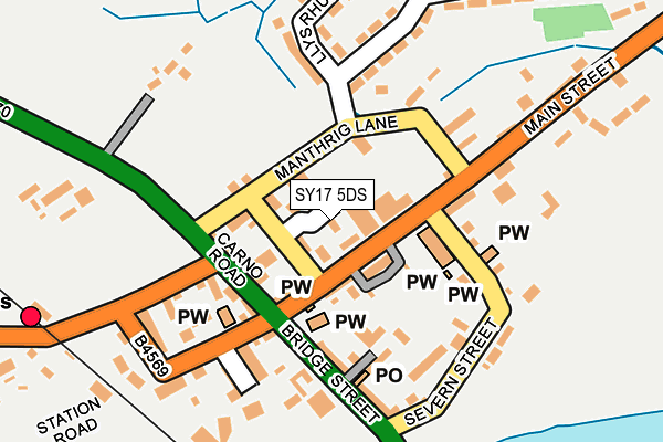 SY17 5DS map - OS OpenMap – Local (Ordnance Survey)