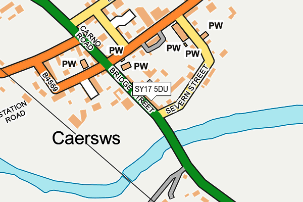 SY17 5DU map - OS OpenMap – Local (Ordnance Survey)