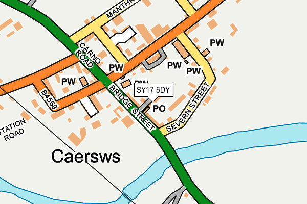 SY17 5DY map - OS OpenMap – Local (Ordnance Survey)