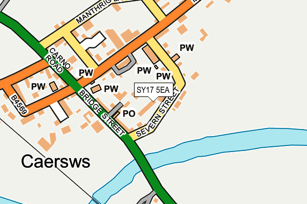 SY17 5EA map - OS OpenMap – Local (Ordnance Survey)