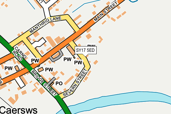 SY17 5ED map - OS OpenMap – Local (Ordnance Survey)