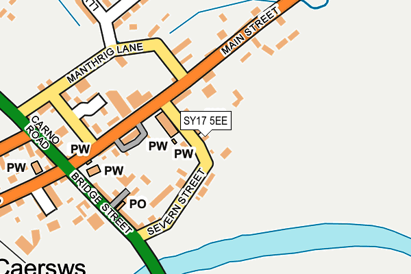 SY17 5EE map - OS OpenMap – Local (Ordnance Survey)