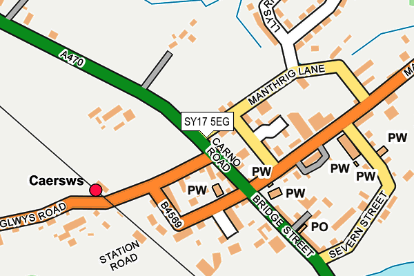 SY17 5EG map - OS OpenMap – Local (Ordnance Survey)