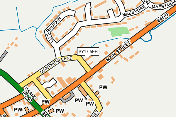 SY17 5EH map - OS OpenMap – Local (Ordnance Survey)