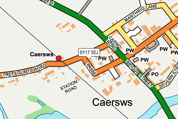 SY17 5EJ map - OS OpenMap – Local (Ordnance Survey)