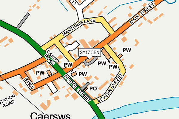 SY17 5EN map - OS OpenMap – Local (Ordnance Survey)