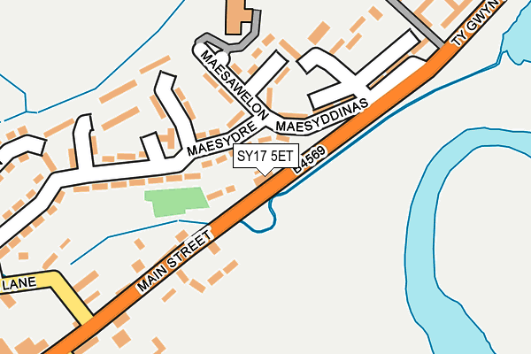 SY17 5ET map - OS OpenMap – Local (Ordnance Survey)