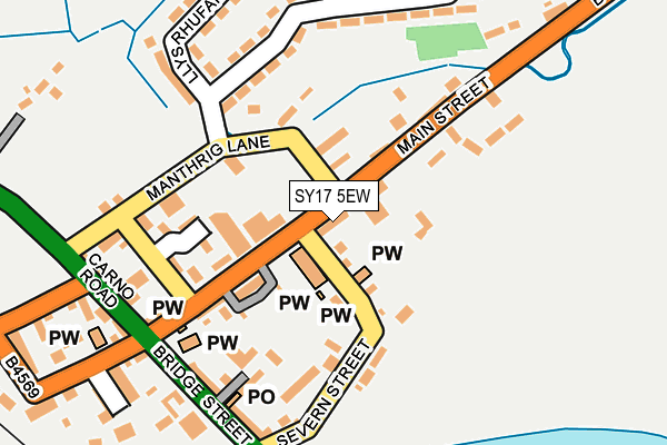 SY17 5EW map - OS OpenMap – Local (Ordnance Survey)