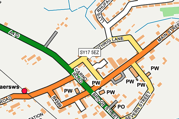 SY17 5EZ map - OS OpenMap – Local (Ordnance Survey)