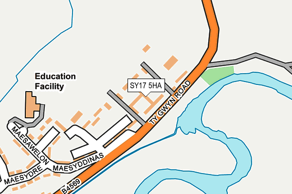 SY17 5HA map - OS OpenMap – Local (Ordnance Survey)
