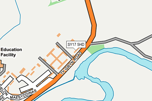 SY17 5HD map - OS OpenMap – Local (Ordnance Survey)