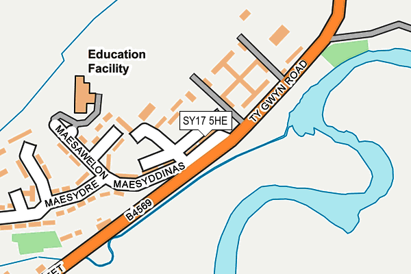 SY17 5HE map - OS OpenMap – Local (Ordnance Survey)