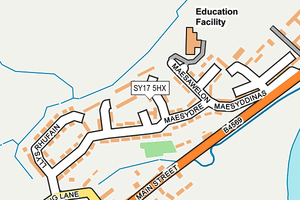 SY17 5HX map - OS OpenMap – Local (Ordnance Survey)
