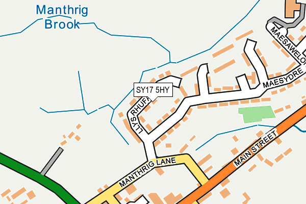 SY17 5HY map - OS OpenMap – Local (Ordnance Survey)