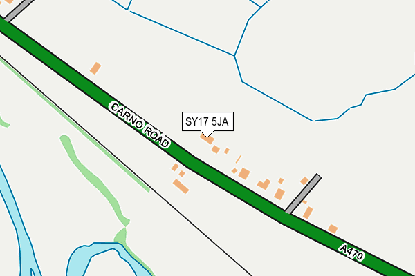 SY17 5JA map - OS OpenMap – Local (Ordnance Survey)