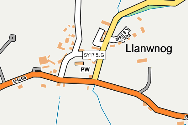 SY17 5JG map - OS OpenMap – Local (Ordnance Survey)