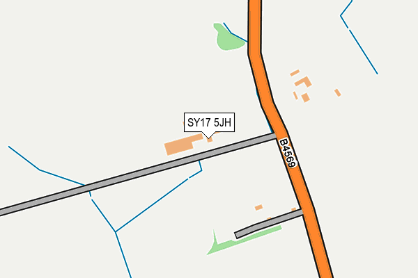 SY17 5JH map - OS OpenMap – Local (Ordnance Survey)