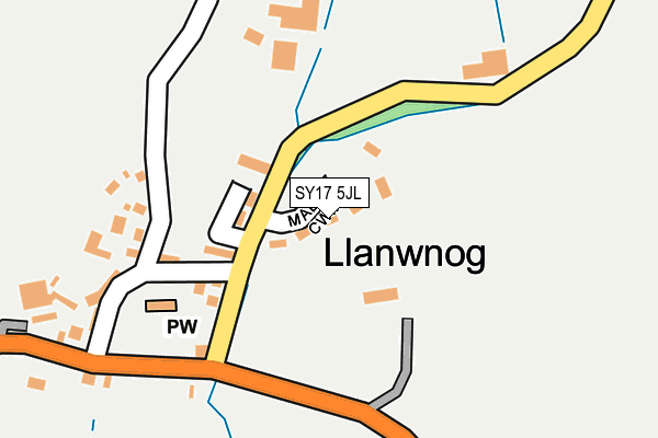 SY17 5JL map - OS OpenMap – Local (Ordnance Survey)