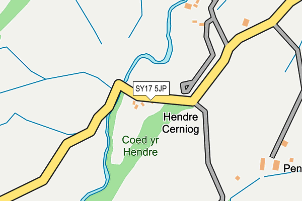 SY17 5JP map - OS OpenMap – Local (Ordnance Survey)