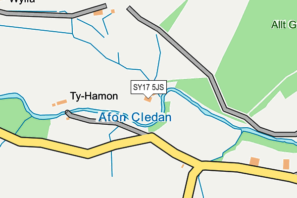 SY17 5JS map - OS OpenMap – Local (Ordnance Survey)