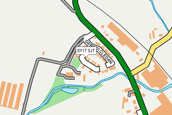 SY17 5JT map - OS OpenMap – Local (Ordnance Survey)