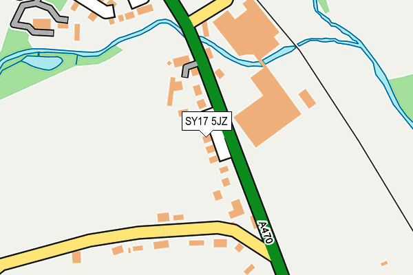 SY17 5JZ map - OS OpenMap – Local (Ordnance Survey)