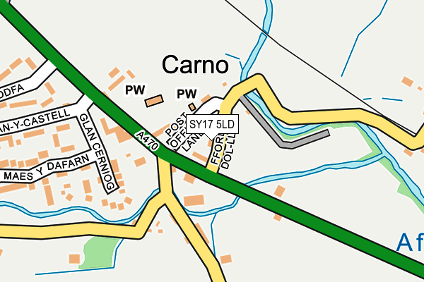 SY17 5LD map - OS OpenMap – Local (Ordnance Survey)