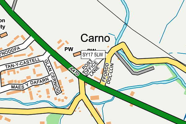 SY17 5LW map - OS OpenMap – Local (Ordnance Survey)