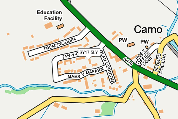 SY17 5LY map - OS OpenMap – Local (Ordnance Survey)