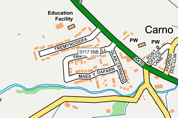 SY17 5NB map - OS OpenMap – Local (Ordnance Survey)