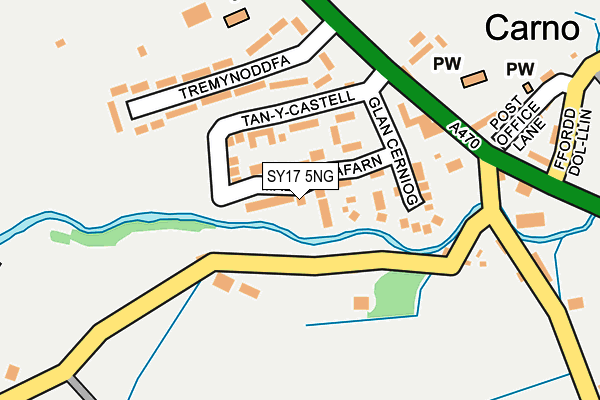 SY17 5NG map - OS OpenMap – Local (Ordnance Survey)