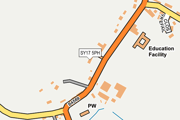 SY17 5PH map - OS OpenMap – Local (Ordnance Survey)