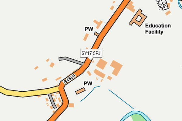 SY17 5PJ map - OS OpenMap – Local (Ordnance Survey)