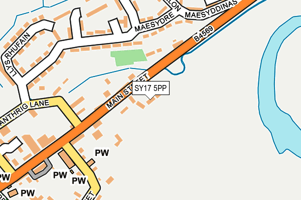 SY17 5PP map - OS OpenMap – Local (Ordnance Survey)