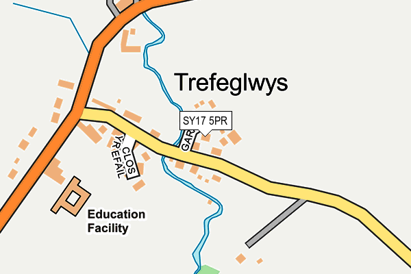 SY17 5PR map - OS OpenMap – Local (Ordnance Survey)