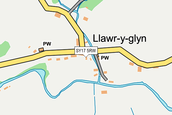 SY17 5RW map - OS OpenMap – Local (Ordnance Survey)