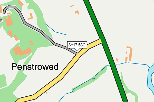 SY17 5SG map - OS OpenMap – Local (Ordnance Survey)