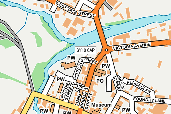 SY18 6AP map - OS OpenMap – Local (Ordnance Survey)