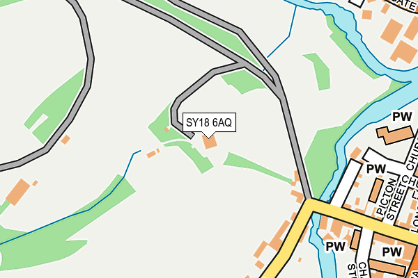 SY18 6AQ map - OS OpenMap – Local (Ordnance Survey)