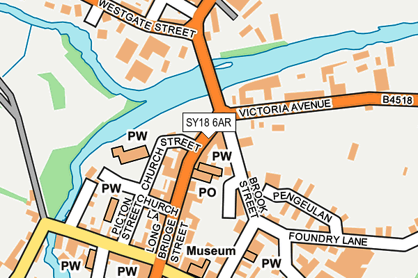 SY18 6AR map - OS OpenMap – Local (Ordnance Survey)